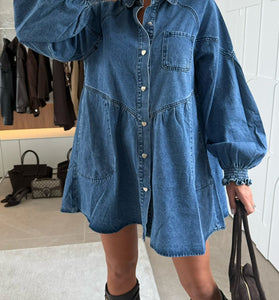 Stylish Denim Shirt Dress