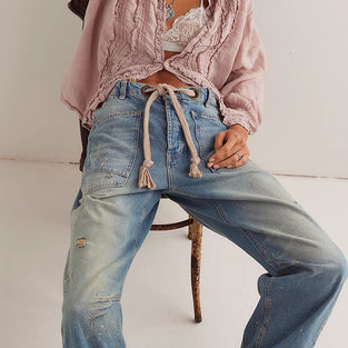 Edgy Straight-Leg Jeans with Utility Pockets