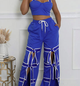 Strappy Cutout Pants Set