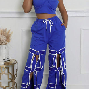 Strappy Cutout Pants Set