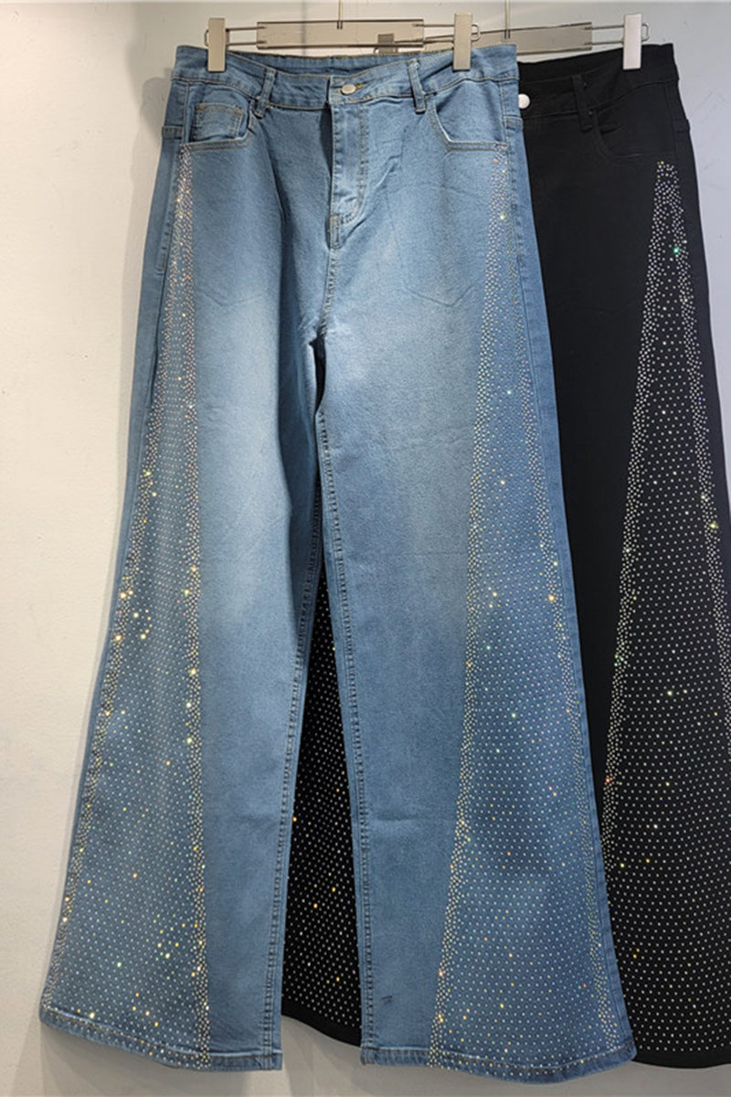 Sparkling Wide Leg Jeans