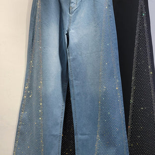 Sparkling Wide Leg Jeans