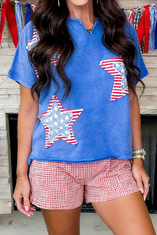 Star Patterned Casual T-Shirt
