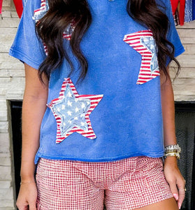 Star Patterned Casual T-Shirt