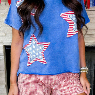 Star Patterned Casual T-Shirt