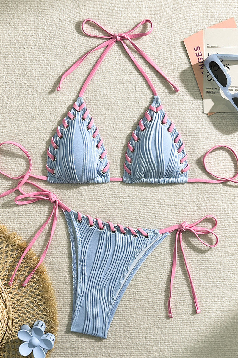 Strappy Ruched Bikini Set