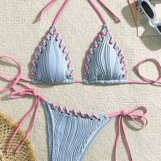 Strappy Ruched Bikini Set