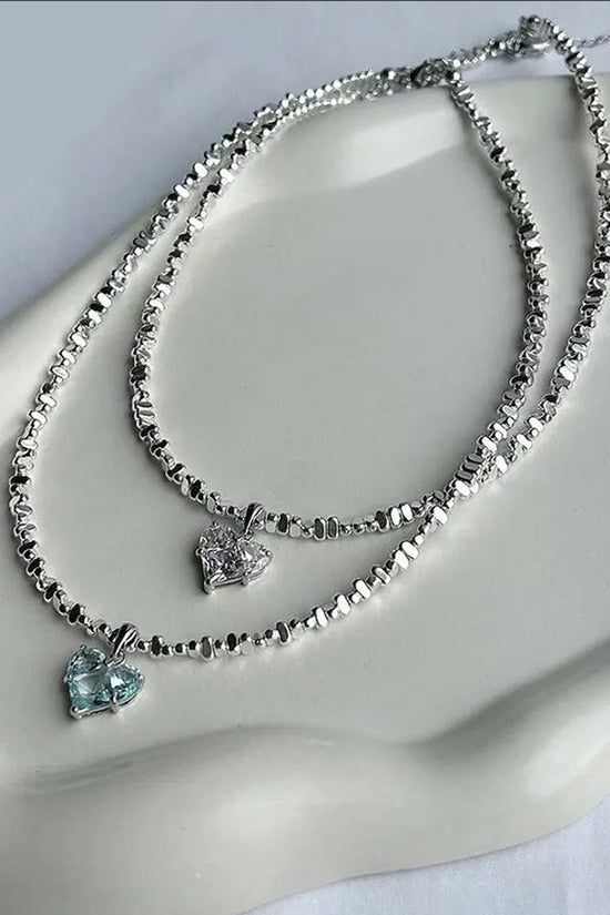 Heart Pendant Beaded Necklace