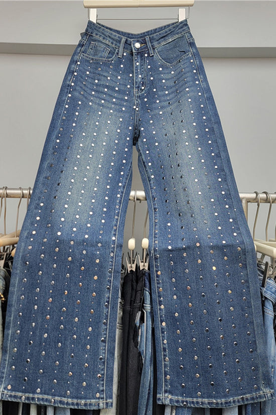 Studded Straight Jeans