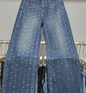 Studded Straight Jeans