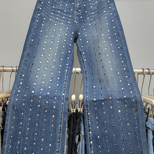 Studded Straight Jeans