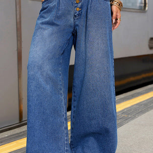 High-Waisted Wide Leg Jeans