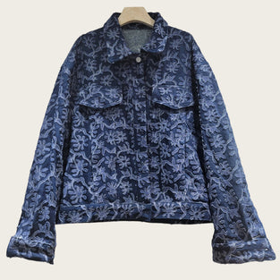 Floral Pattern Denim Jacket