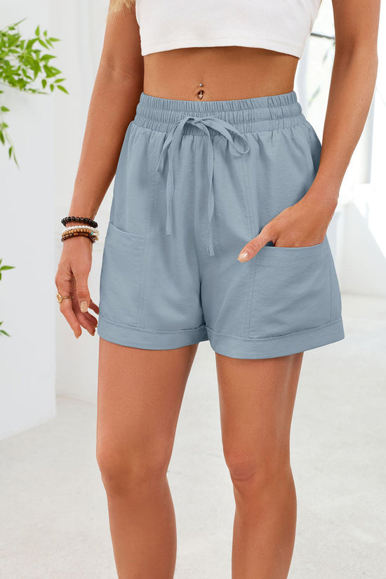 Elastic Waist Casual Shorts