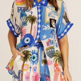 Artistic Print Short Sleeve Set