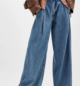 Chic Wide Leg Denim Jeans
