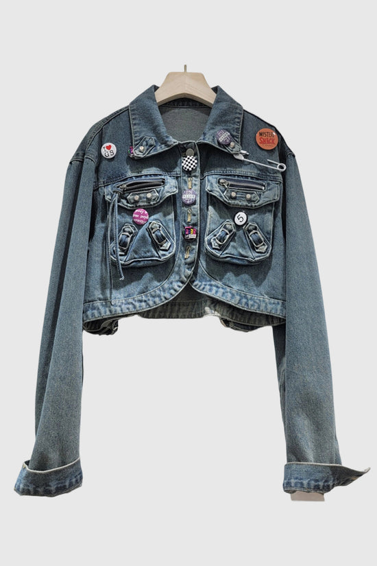 Patchwork Punk Denim Jacket