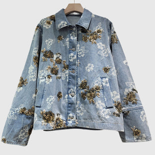 Floral Embellished Denim Jacket