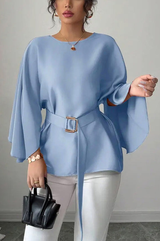 Flowing Belted Blouse