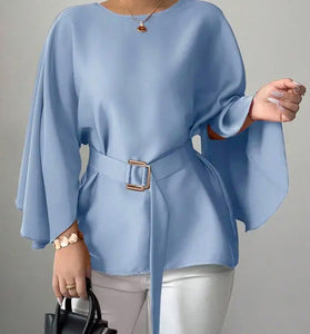 Flowing Belted Blouse