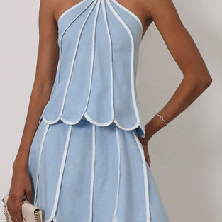 Petal Halter Skirt Set