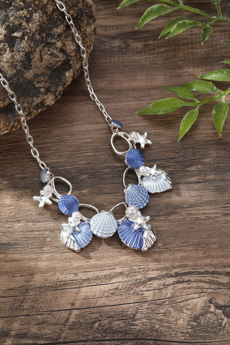 Ocean-Inspired Shell Statement Necklace