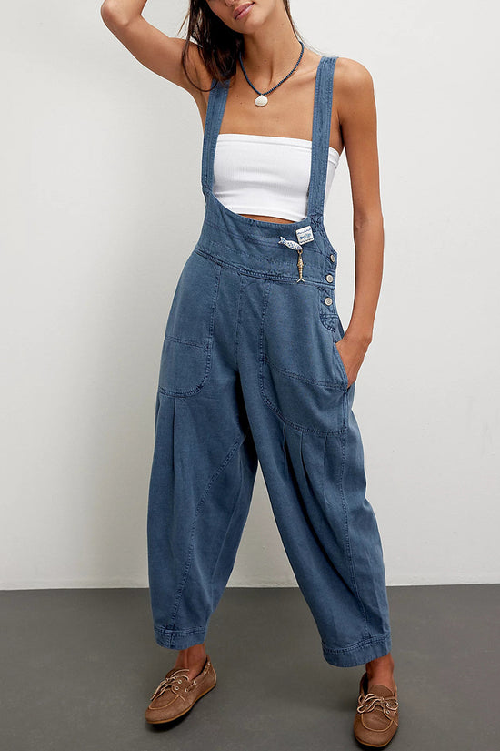 Casual Buttoned Overall Jumpsuit