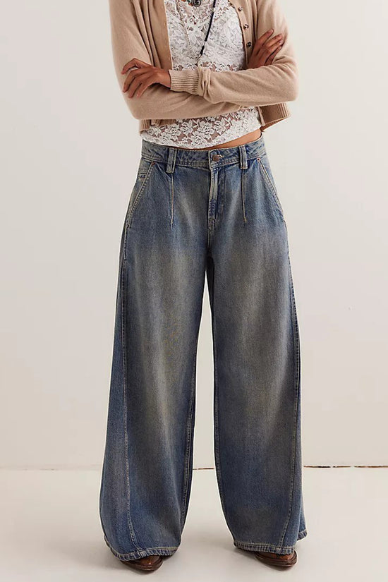 Relaxed Fit Straight Leg Jeans