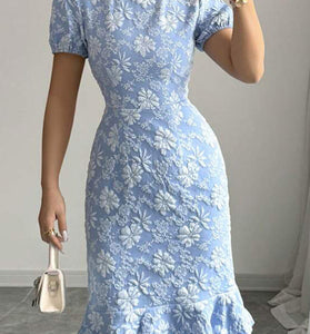 Elegant Floral Print Casual Dress