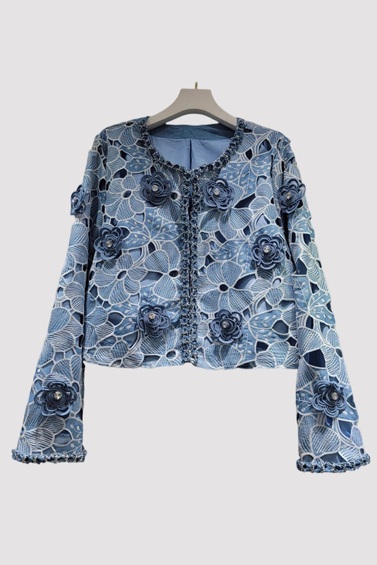Floral Embellished Denim Jacket