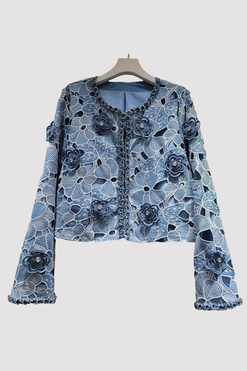 Floral Embellished Denim Jacket