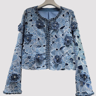 Floral Embellished Denim Jacket