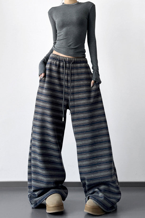 Striped Oversized Casual Pants
