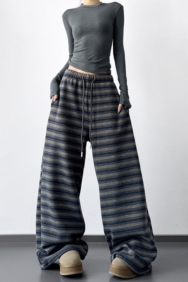 Striped Oversized Casual Pants