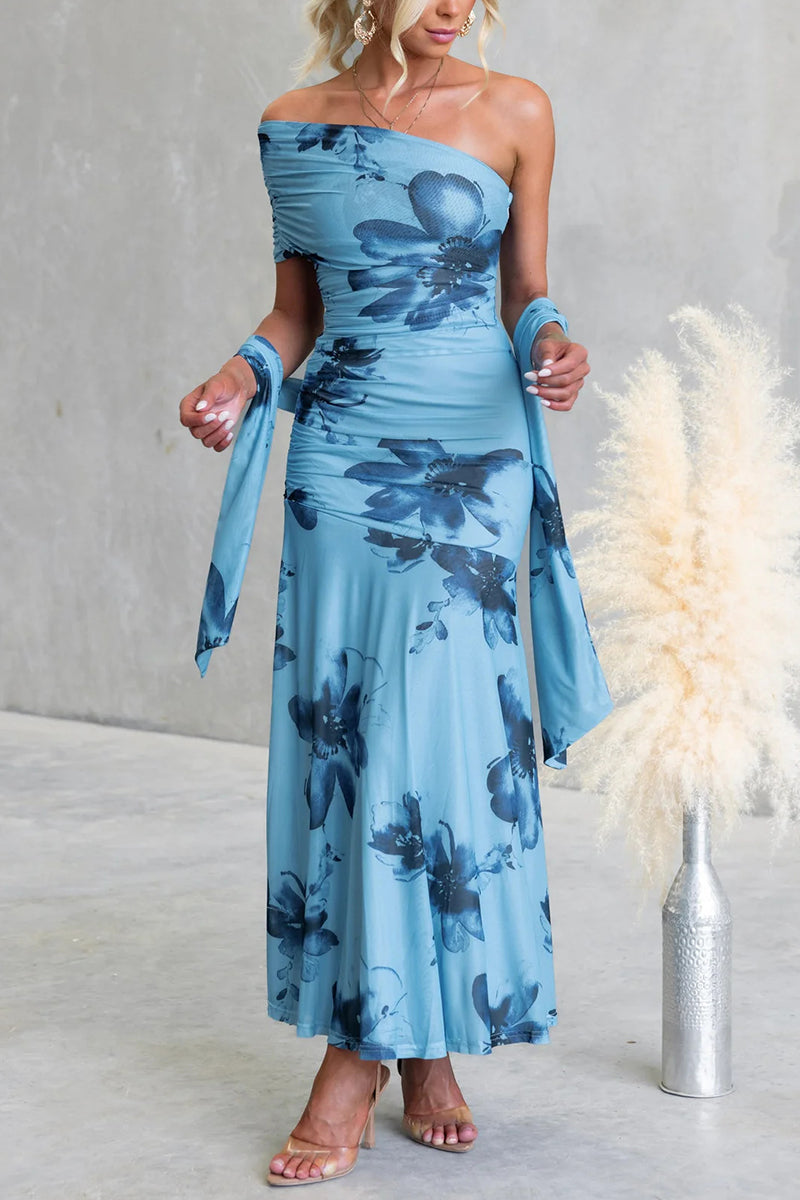 Floral Off-Shoulder Maxi Dress