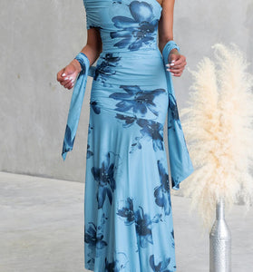 Floral Off-Shoulder Maxi Dress