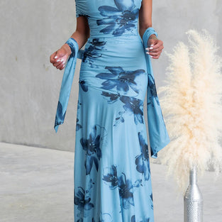 Floral Off-Shoulder Maxi Dress