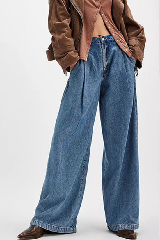 High-Waisted Wide Leg Jeans