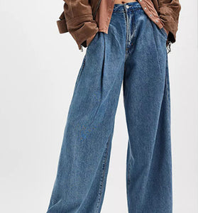 High-Waisted Wide Leg Jeans