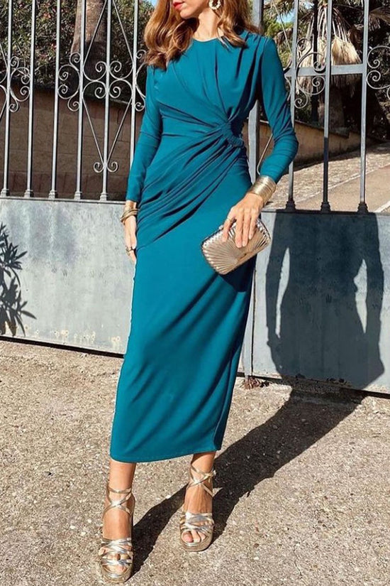 Elegant Twist Long Sleeve Bodycon Dress