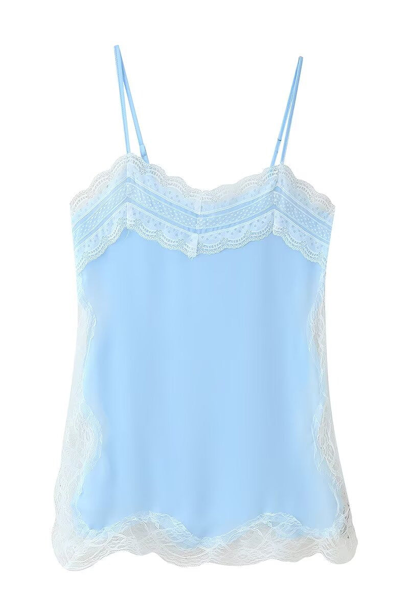 Lace Trim Sleeveless Cami