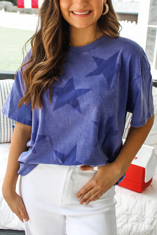 Star Print Casual T-Shirt
