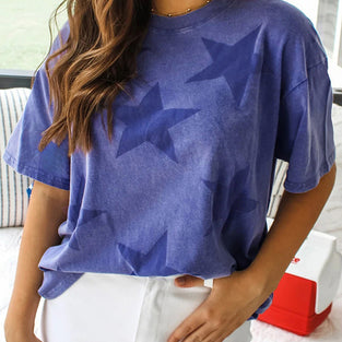 Star Print Casual T-Shirt