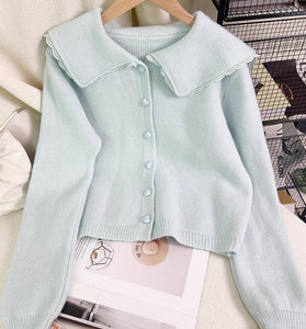 Elegant Button-Down Cardigan with Collar