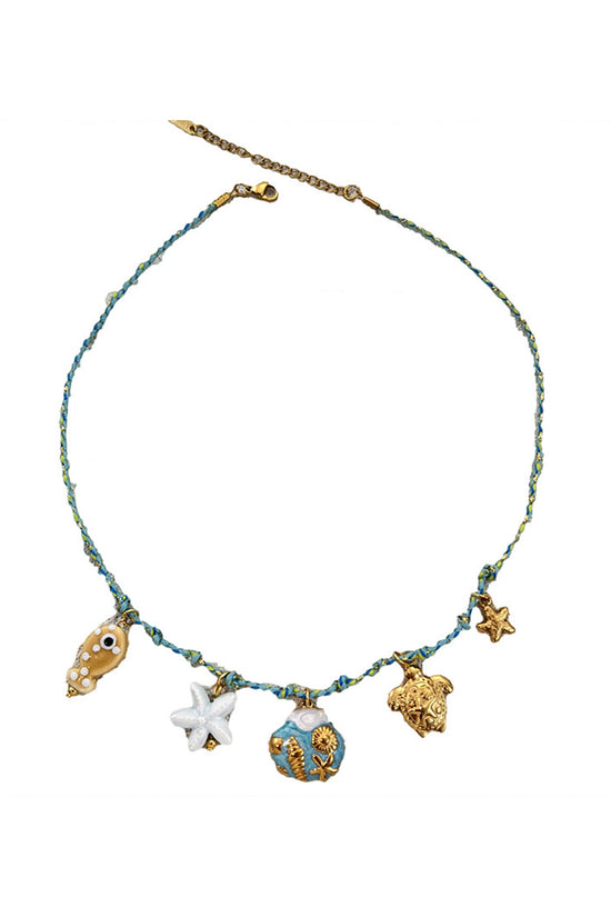 Sea Charm Necklace with Unique Pendants