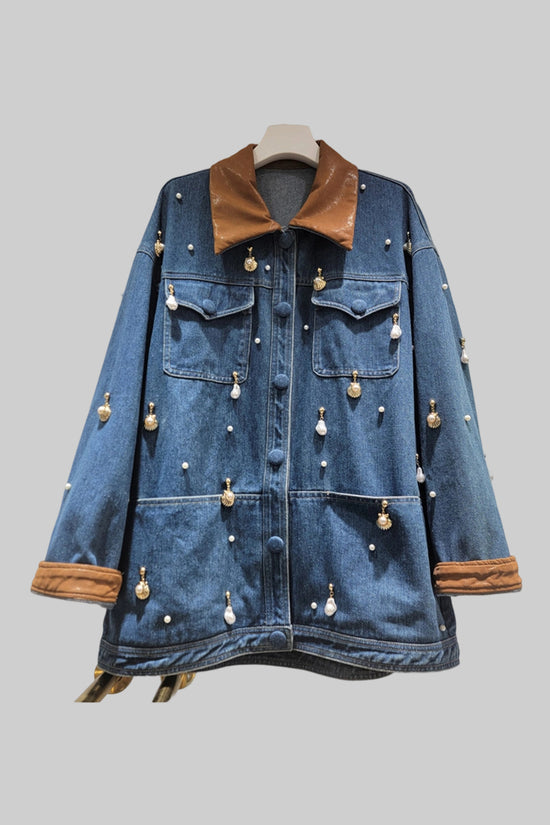 Embellished Denim Statement Jacket