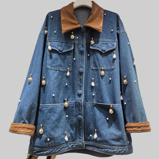 Embellished Denim Statement Jacket