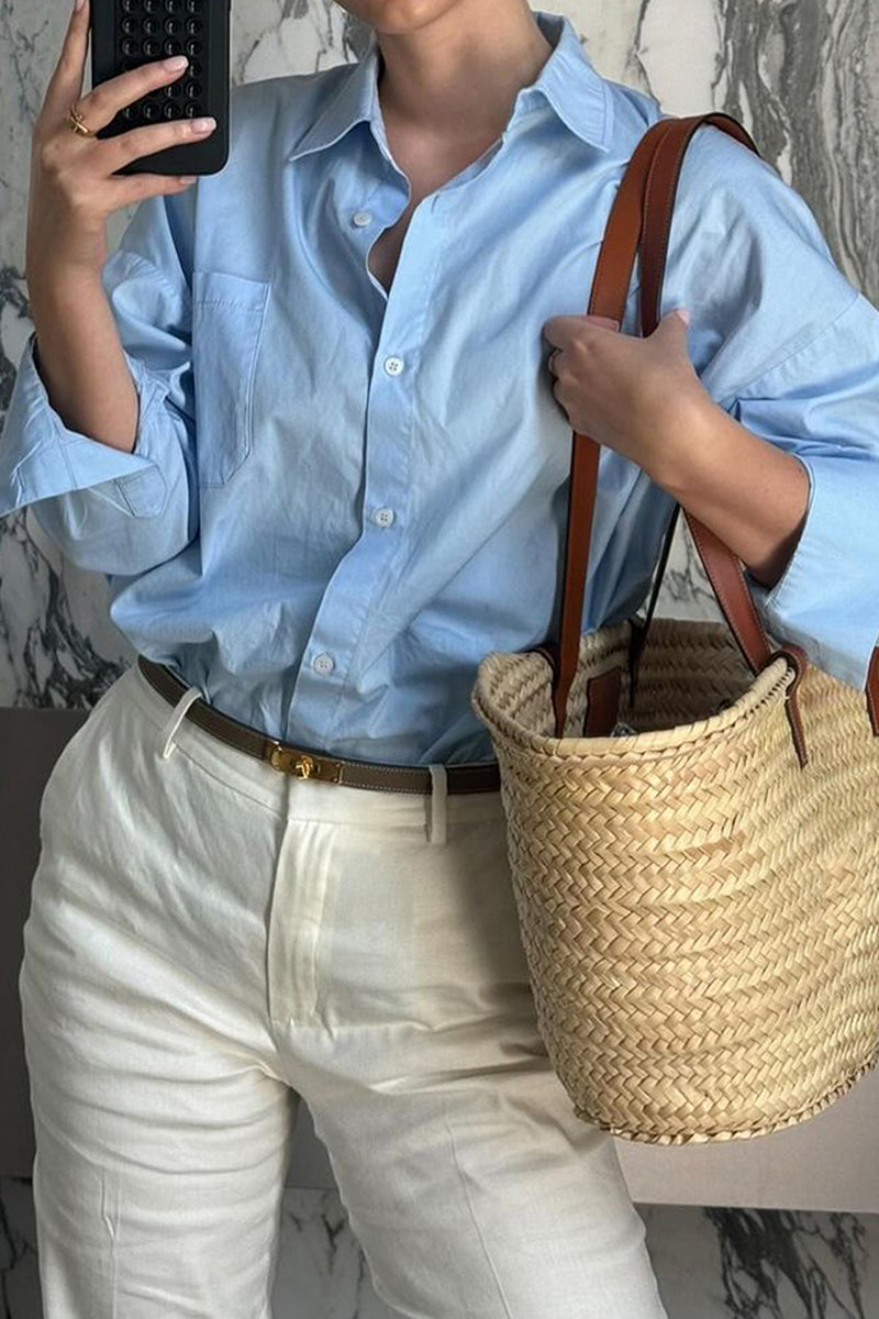 Classic Long Sleeve Button-Up Shirt
