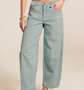 Relaxed Barrel Stripe Leg Jeans