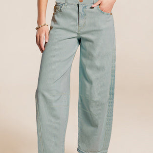 Relaxed Barrel Stripe Leg Jeans